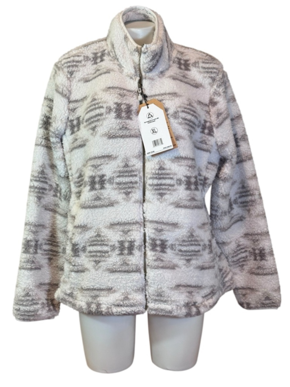 Women's Avalanche Fleece Jacket XL White Gray